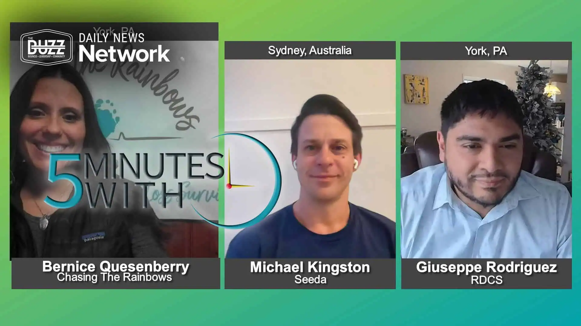 5 Minutes With Michael Kingston, Giuseppe Rodriguez, and Bernice Quesenberry